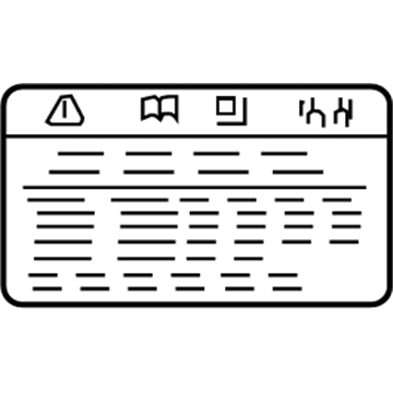 Kia 852613R500 Label-Crash Pad, Side A/B