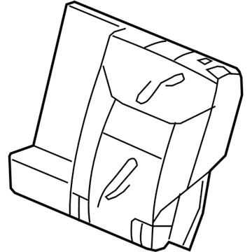 Honda 82521-T0G-A04ZB Cover, Left Rear Seat-Back Trim (Graphite Black)