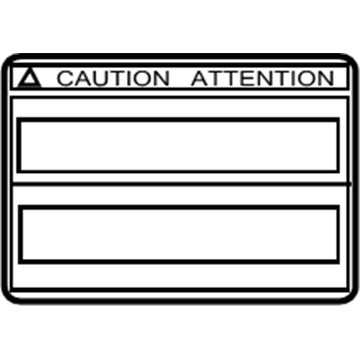Lexus 11293-28080 Label, Engine Caution