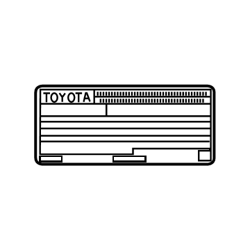 Toyota 11298-25084 LABEL, EMISSION CONT