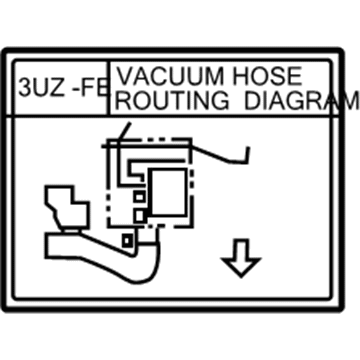 Lexus 17792-50220 Label, Engine Vacuum Hose Information