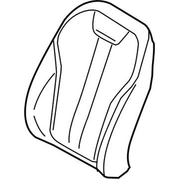 BMW 52-10-7-412-713 Cover For Comfort Backrest, Leather Left