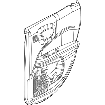 Mopar 5US10LA3AF PANEL-REAR DOOR TRIM