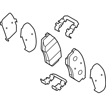 Hyundai 58101-3QA50 Front Disc Brake Pad Kit