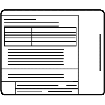 Nissan 14805-9DG0A Emission Label