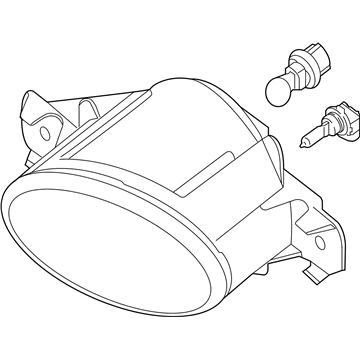 Nissan 26155-1HA0B Lamp Fog LH