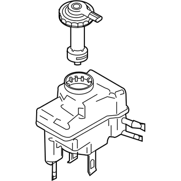 BMW 34-32-6-758-848 Expansion Tank With Warning Switch