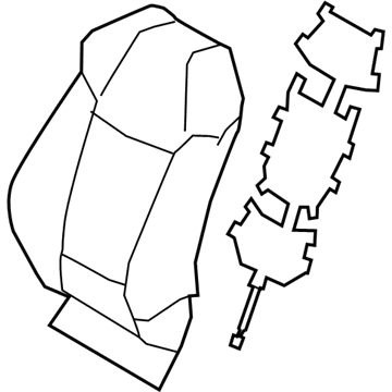 Toyota 71074-0ZQ40-C5 Seat Back Cover