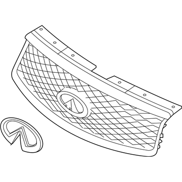 Infiniti 62070-5UA0A Front Upper Grille Assembly
