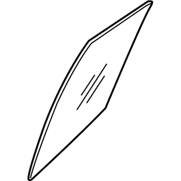 Nissan 82262-ZL40B Glass-Rear Door Corner, RH