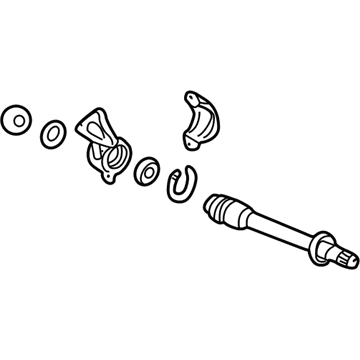 Honda 44500-S87-A00 Shaft Assembly, Half