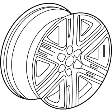 GM 23413107 20X8-Inch Aluminum 6-Split-Spoke Wheel Rim In Sterling Silver