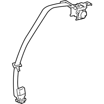 Lexus 73470-30021-A0 Belt Assy, Rear Seat Inner W/Center, RH
