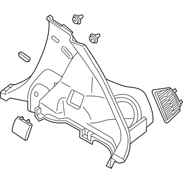 Nissan 84950-4AU9A Finisher-Luggage Side, Lower RH