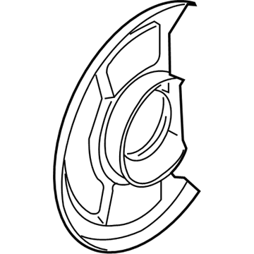 Nissan 44020-EM10B Plate Assembly-Back Rear Brake RH