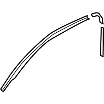 Honda 67324-SDN-A00ZA Tape Set, R. FR. Door Sash (Upper) *NH70* (BLACK GLOSS 20)