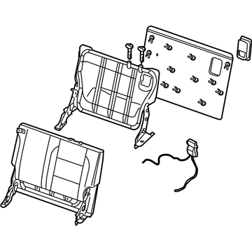 Nissan 89650-ZQ00A Back Assembly - 3RD Seat, LH