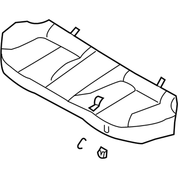 Nissan 88300-3Y108 Cushion Assembly Rear Seat