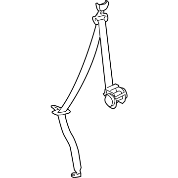 Lexus 73570-60200-A0 Belt Assy, Rear NO.2 Seat, Outer LH