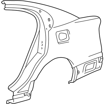 Lexus 61611-30910 Panel Quarter,RH L/TROUG