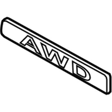Hyundai 86331-0W000 Front Fender-Emblem Badge Nameplate