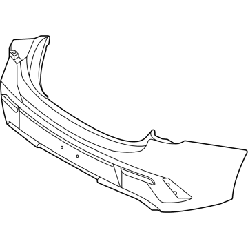 Kia 86611H9AA0 Cover-Rr Bumper, UPR