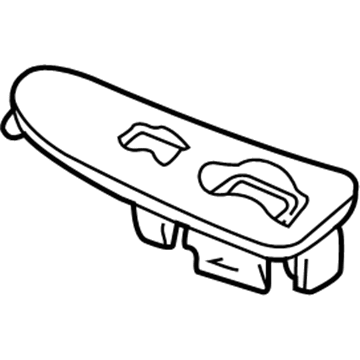 GM 10433185 Plate Asm-Front Side Door Armrest Switch Mount <Use 1C5L*Graphite