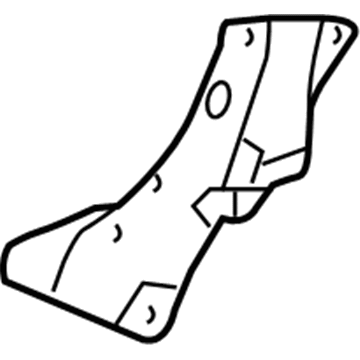 Acura 66550-TA0-A00ZZ Gusset, Left Rear Bulkhead (Lower)