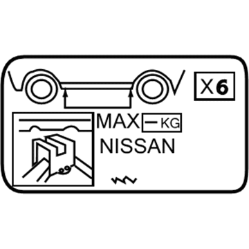 Nissan 99556-EH107 Label-Warning, Jack