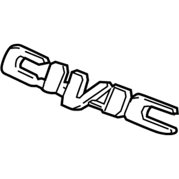 Honda 75722-TR0-A01 Emblem, Rear (Civic)