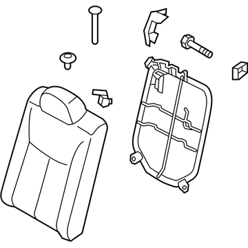 Nissan 88600-4FU0A Back Assy-Rear Seat, RH