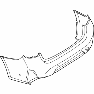BMW 51-12-5-A69-634 BUMPER COVER PRIMED REAR:511221