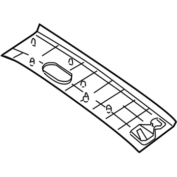 Nissan 73966-ZM70A Garnish Assy-Roof, Rear
