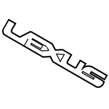 Lexus 75441-50130 Luggage Compartment Door Name Plate, No.1