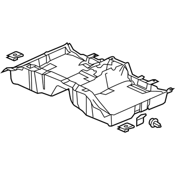 Acura 83302-TY2-A01ZA Carpet Assembly, Rear Floor (Mat Seacoast)