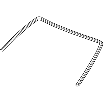 Honda 73150-SJC-A02ZA Molding, FR. Windshield *NH70* (BLACK GLOSS 20)