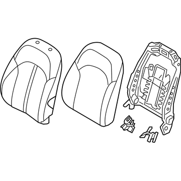Kia 88300D5070A3A Back Assembly-Front Seat, LH