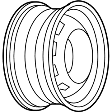 GM 9592791 Wheel Rim Assembly-15X7 Steel *Silver Metal
