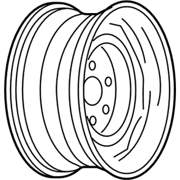 GM 9591886 Wheel Rim Assembly-14X6 Front *Black