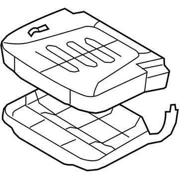 Hyundai 89200-0W400-J4R Cushion Assembly-3RD, RH