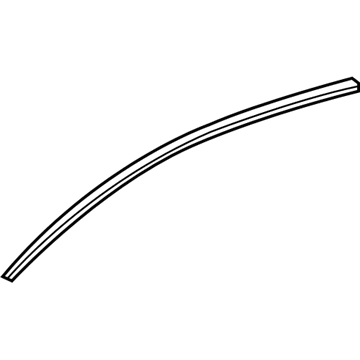 Lexus 75753-75010 Moulding, Front Door Window Frame, Upper RH