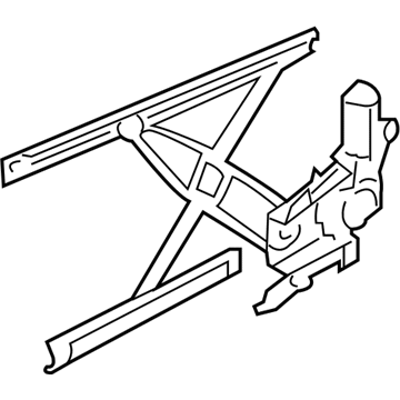 Mopar 55277229AB Front Door Window Regulator Left
