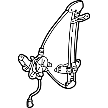 Honda 72710-S5A-J03 Regulator Assembly, Right Rear Door Power