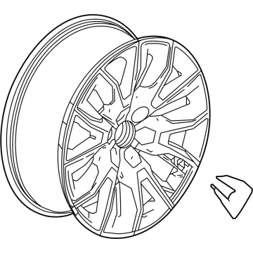 GM 84604787 WHEEL-22X9.0J ALUM 28MM O/S 139.7X6XM14 B