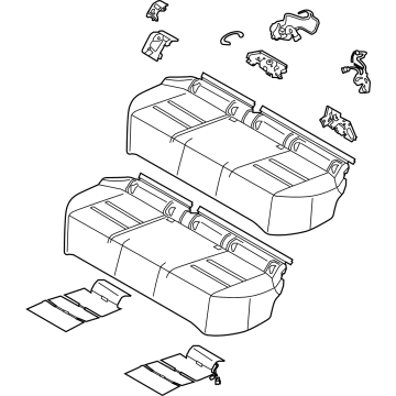 Nissan 88300-6RR0A Cushion Assy-Rear Seat