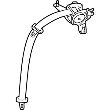 Nissan 89854-ZM78A Tongue Belt Assembly, 3Rd Seat