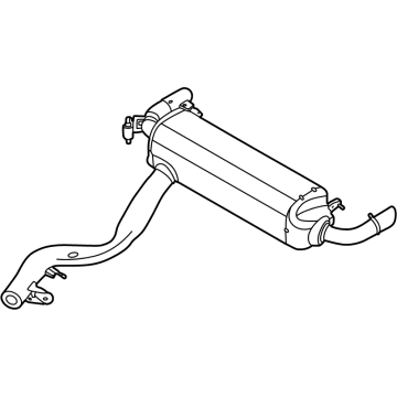 BMW 18-30-7-933-843 Rear Muffler With Exhaust Fl