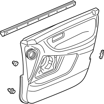Honda 83500-S0X-A13ZA Lining Assy., R. FR. Door *G49L* (LIGHT FERN GREEN)