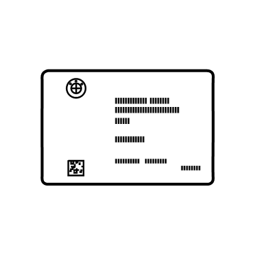 BMW 71-22-9-489-087 DATA PLATE FOR HIGH-VOLTAGE