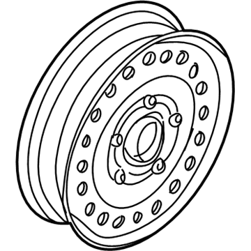 BMW 36-11-1-095-069 Compact Spare Wheel, Steel, Black